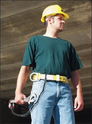 worker with tool tether