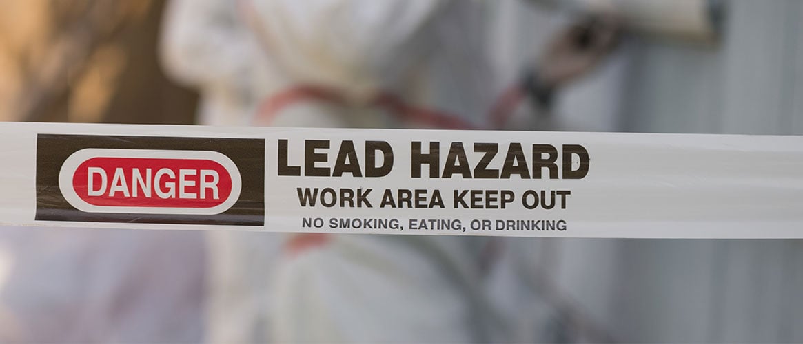 Workers at a jobsite with an identified lead hazard exposure